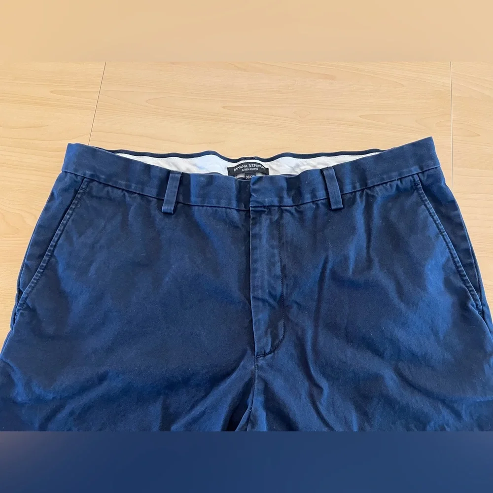 Banana Republic Men’s Aiden Chino Navy Pants Size 36 X 32 - Picture 4 of 7
